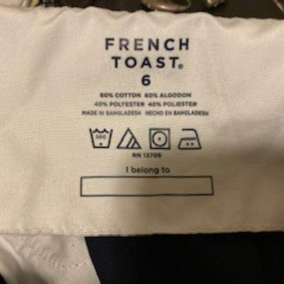 Two pair French Toast boys Navy uniform Shorts size 6 - Picture 2 of 2